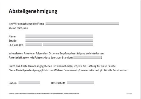 ups abstellgenehmigung pdf